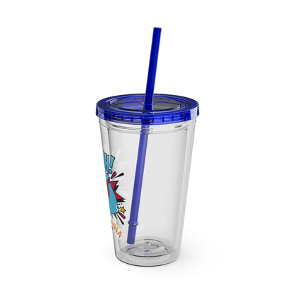 Sunsplash Tumbler with Straw, 16oz