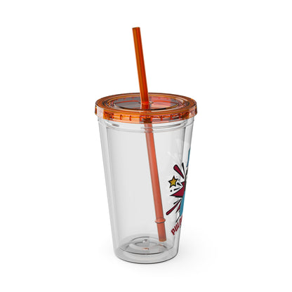 Sunsplash Tumbler with Straw, 16oz