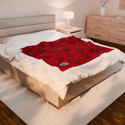 Velveteen Plush Blanket - RED